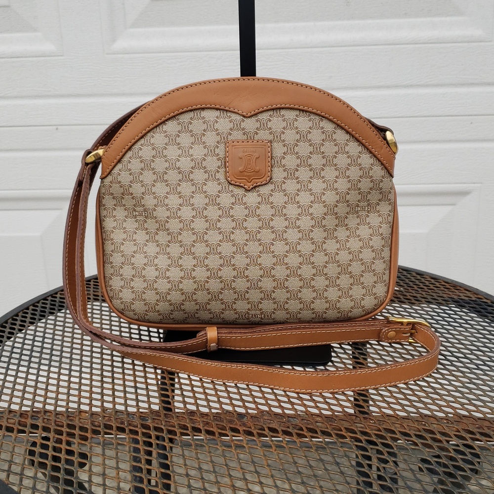 Vintage Celine Womens Macadam Crossbody Bag Classic Luxury Old Money